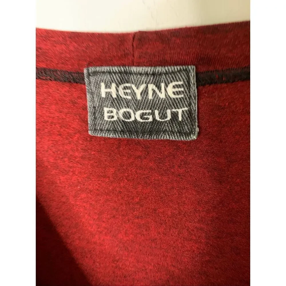 Heyne Bogut lagenlook long sleeve shirt red women's